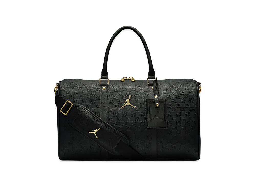 Nike Jordan Monogram Duffle Bag (25L) "Black/Gold"