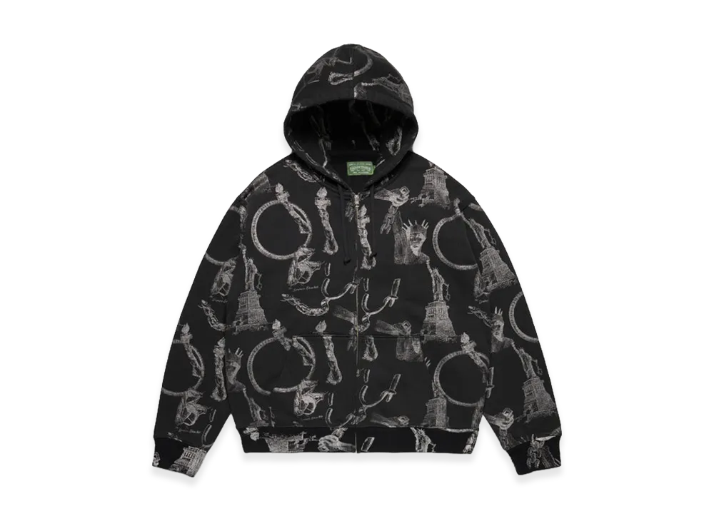 DENIM TEARS Plates Zip Hoodie "Black"