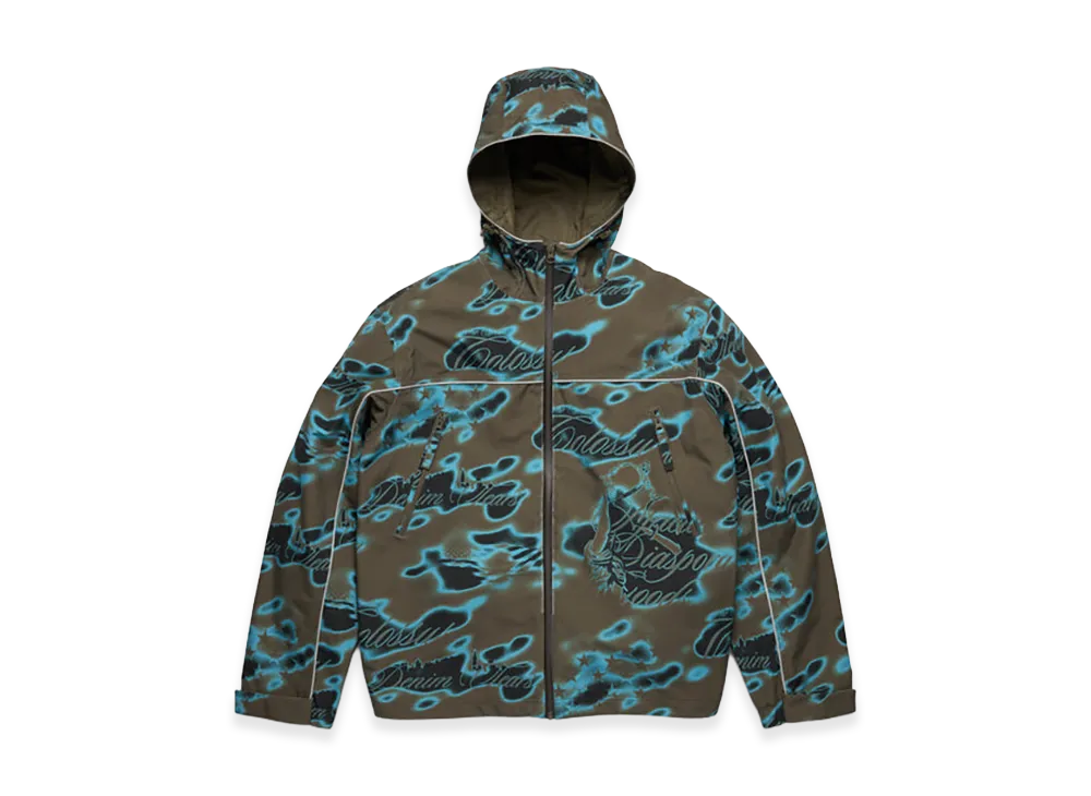 DENIM TEARS Cloud Camo Taped Seam Shell Jacket "Green"