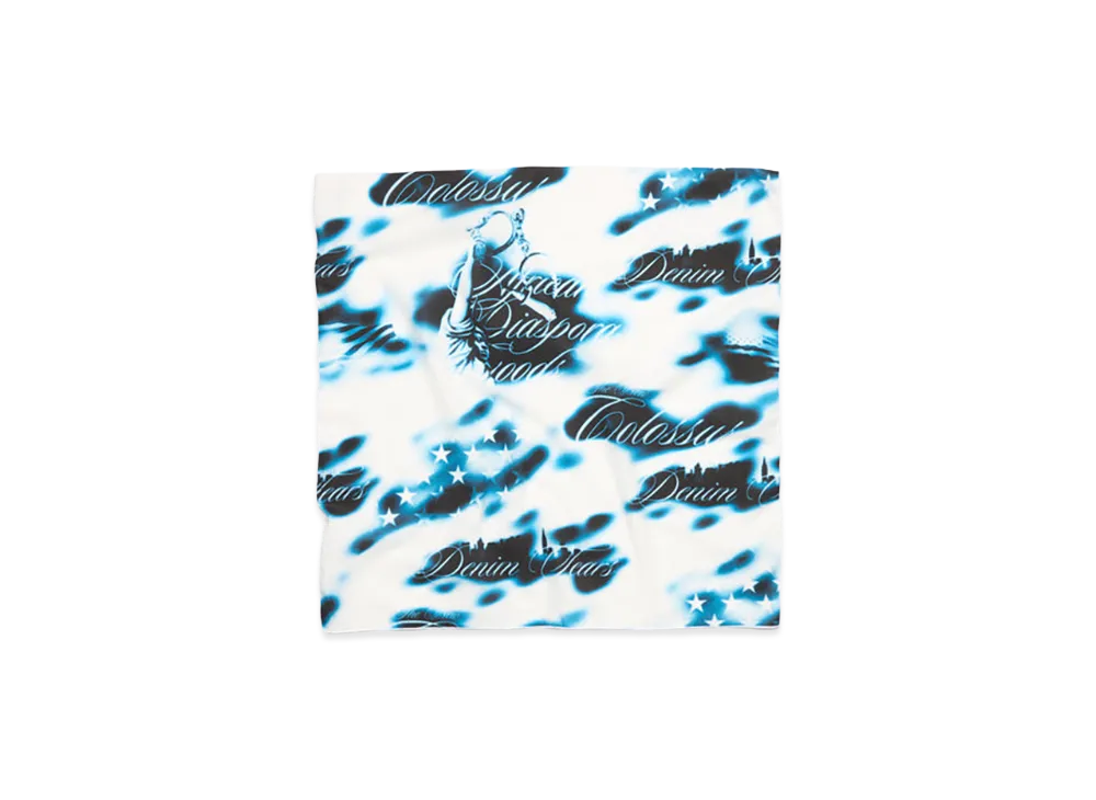 DENIM TEARS Cloud Camo Bandana "Grey/Blue"