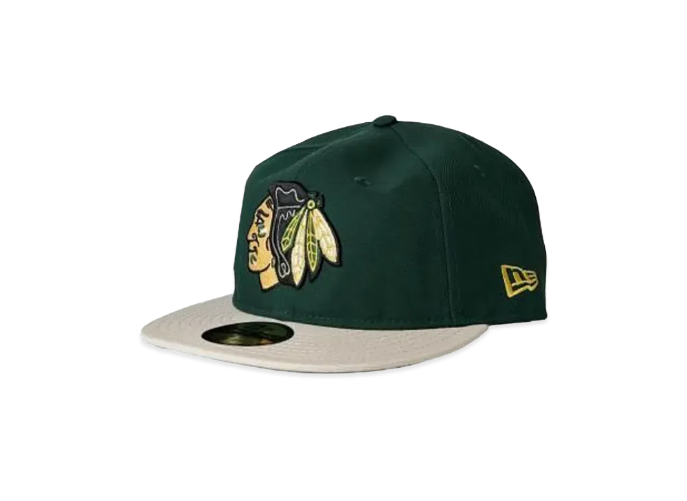 NEW ERA x the Apartment Chicago Blackhawks Soft Buckram Fitted Cap "Sub Green"