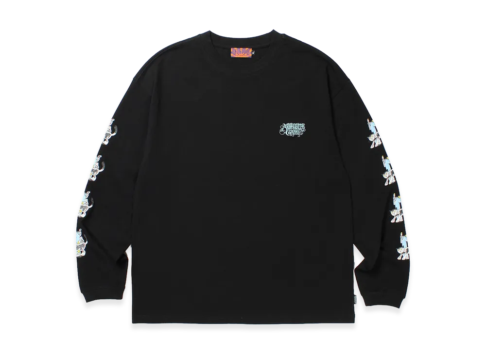 APHRODITEGANG UE The Parlour x Budspool Cat L/S Tee (Type-1) "Black/Blue"