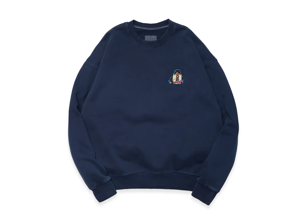 VAULTROOM Icon One Point Dyed Crewneck "Navy"