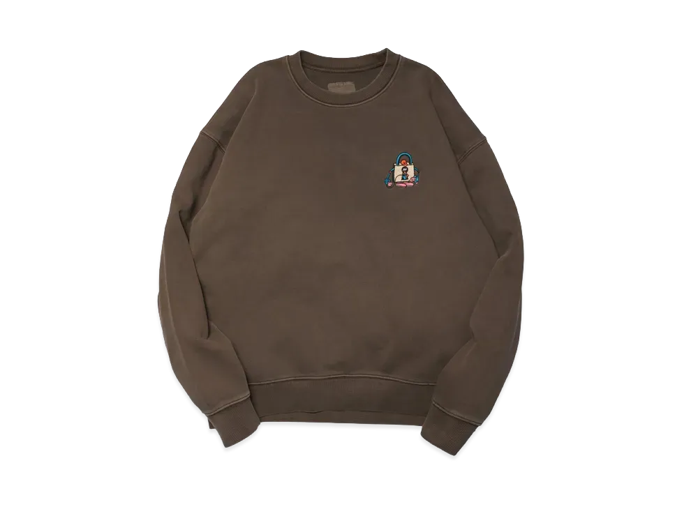 VAULTROOM Icon One Point Dyed Crewneck "Brown"