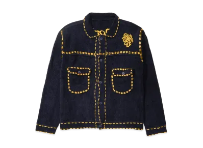 Girls Don't Cry x PHINGERIN Hand Stitched Knit Cardigan "Navy" / VERDY