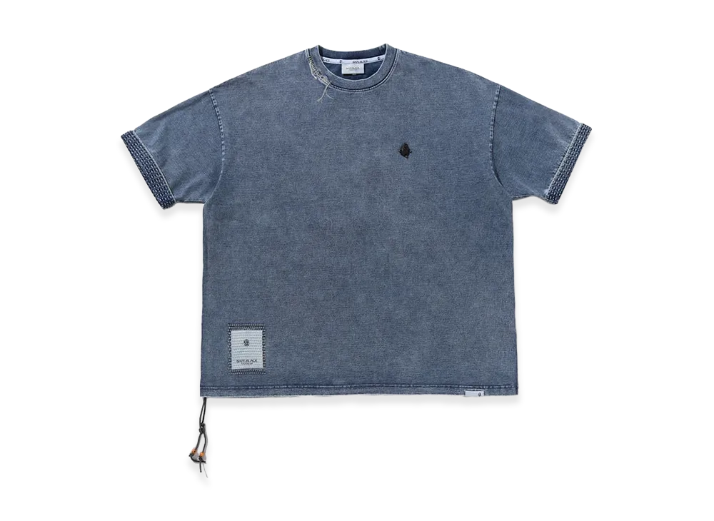 A BATHING APE Boro Patchwork Tee "Navy"