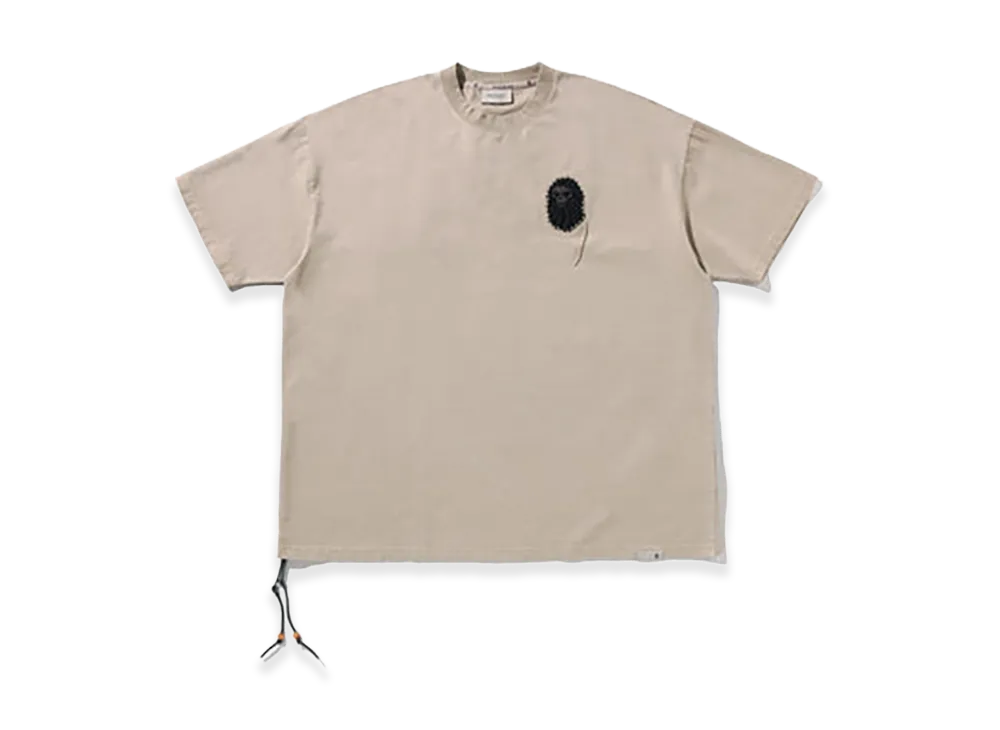 A BATHING APE Japanese Patch Washed Tee "Beige"