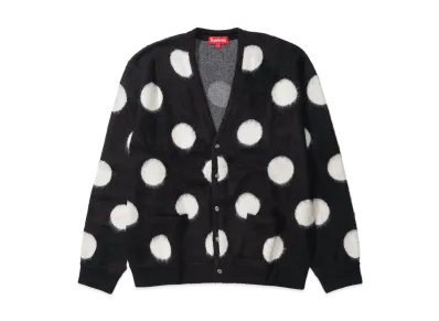Supreme Brushed Polka Dot Cardigan "Black"