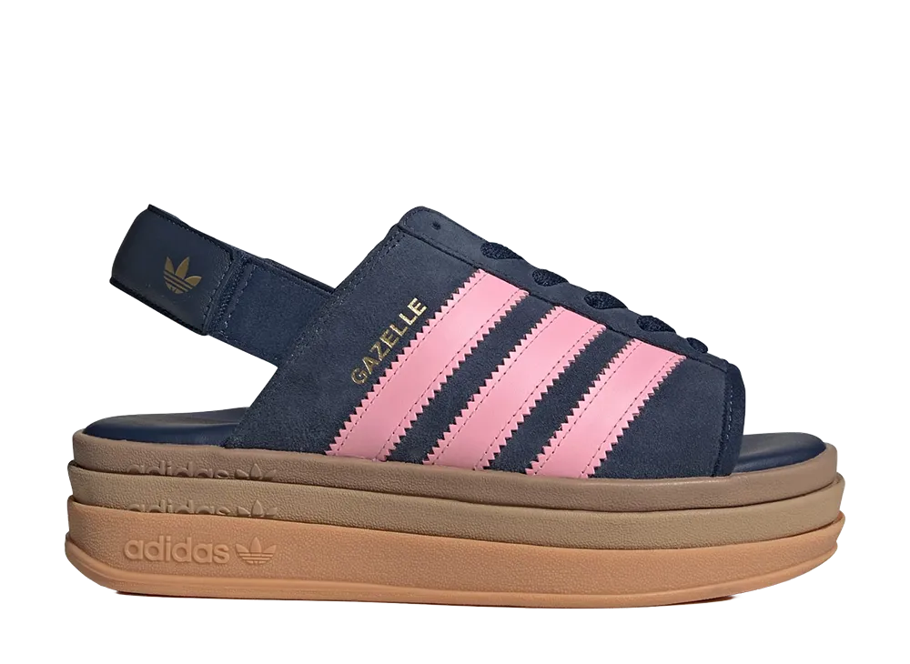 アディダス ウィメンズ ガゼル ボールド サンダル "ナイトインディゴ/ライトピンク"