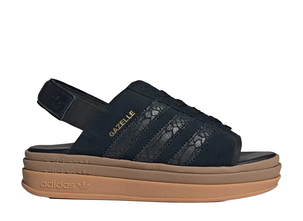 アディダス ウィメンズ ガゼル ボールド サンダル "コアブラック"