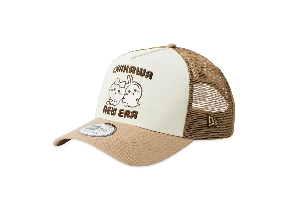 NEW ERA x Chiikawa 9Forty A-Frame Trucker Hachiware Usagi "Khaki"