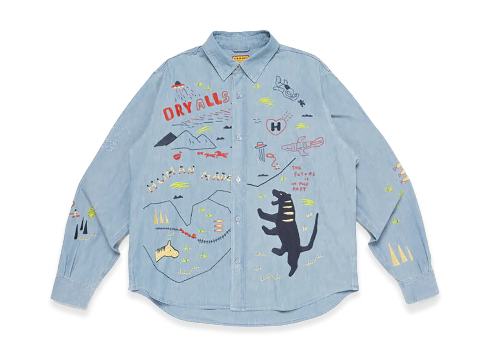 HUMAN MADE Embroidered Chambray Shirt 