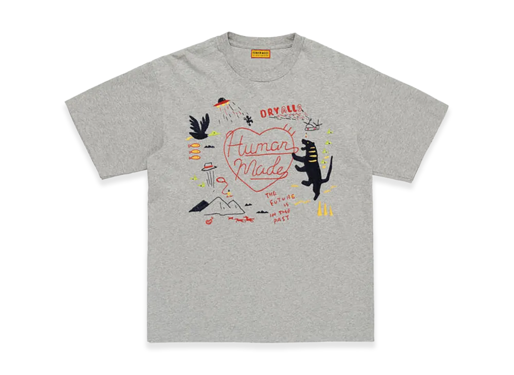 HUMAN MADE Embroidered T-Shirt "Gray"
