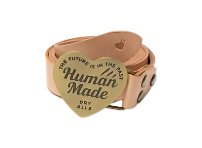 HUMAN MADE Leather Buckle Belt "Gold"
