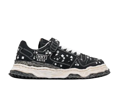Maison MIHARA YASUHIRO KEITH OG Sole Embellished Canvas Low-top Sneaker "Black"