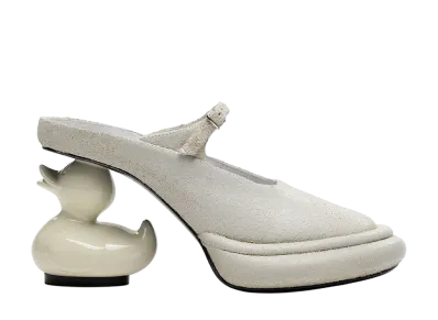 Maison MIHARA YASUHIRO Women's Duck Heel Suede Mule "Beige"