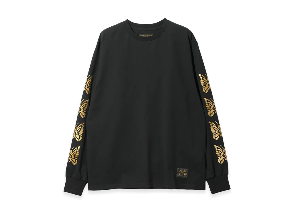 NEEDLES x OCTOBER’S VERY OWN Printed Sleeves Tee "Black"