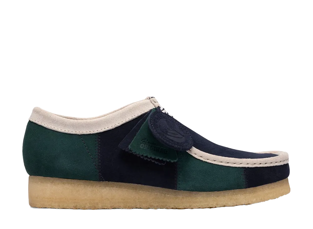 Clarks Wallabee "Blue/GreenStripe"