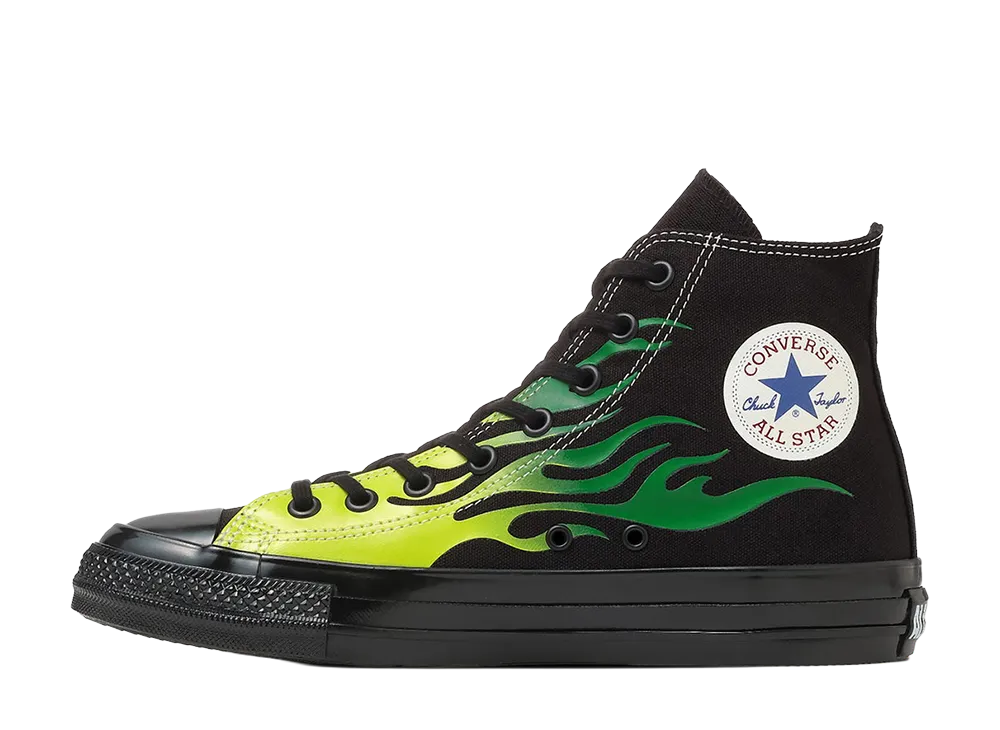 コンバース オールスター エイジド IGNT ハイ "ブラック/グリーンフレイム"