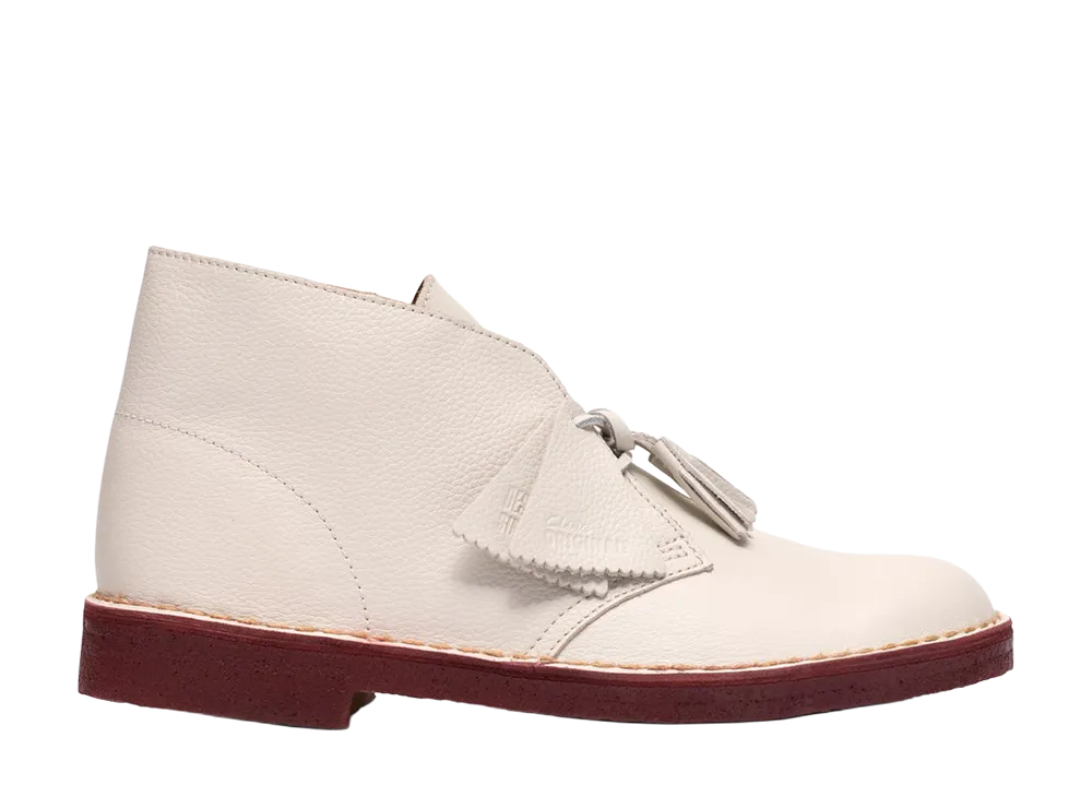 Clarks Desert Boot "White Leather"
