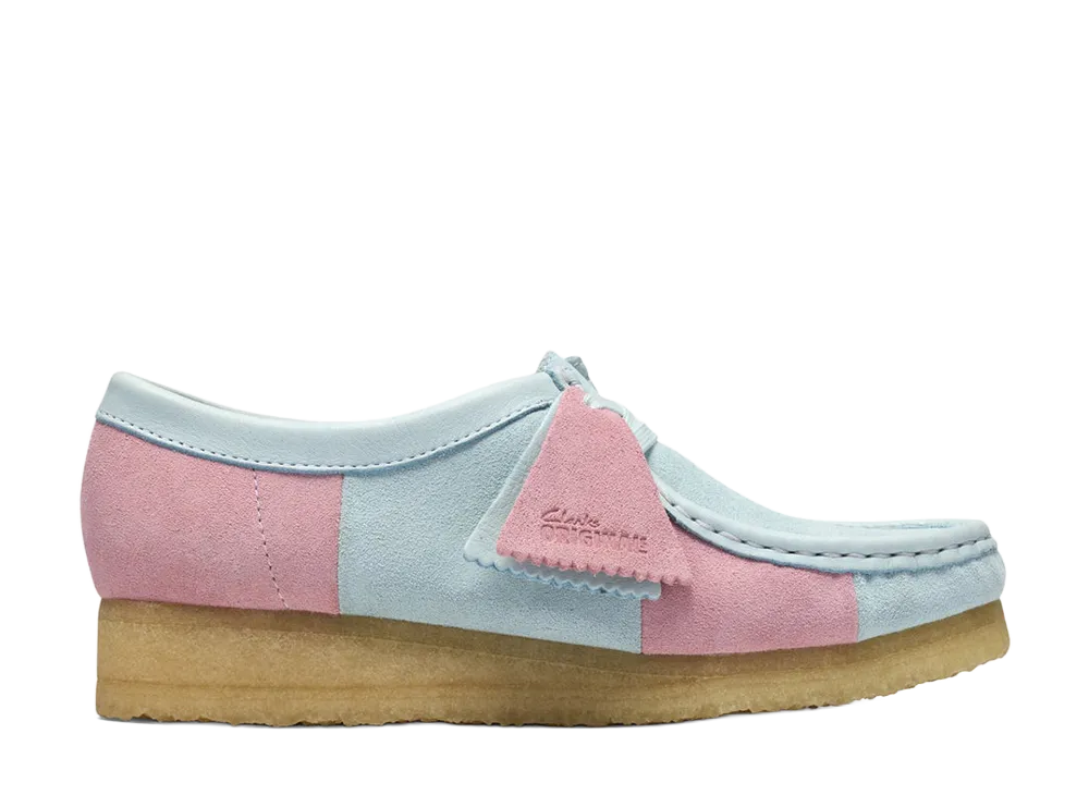 Clarks Women's Wallabee "Pale Blue Stripe"