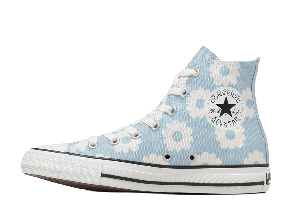 コンバース オールスター フラワープリント ハイ "ライトブルー/ホワイト"