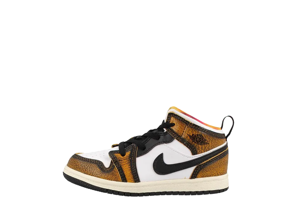 Nike TD Jordan 1 Mid SE "Black/Taxi White Sail"