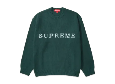 Supreme Contrast Logo Sweater "Pine"