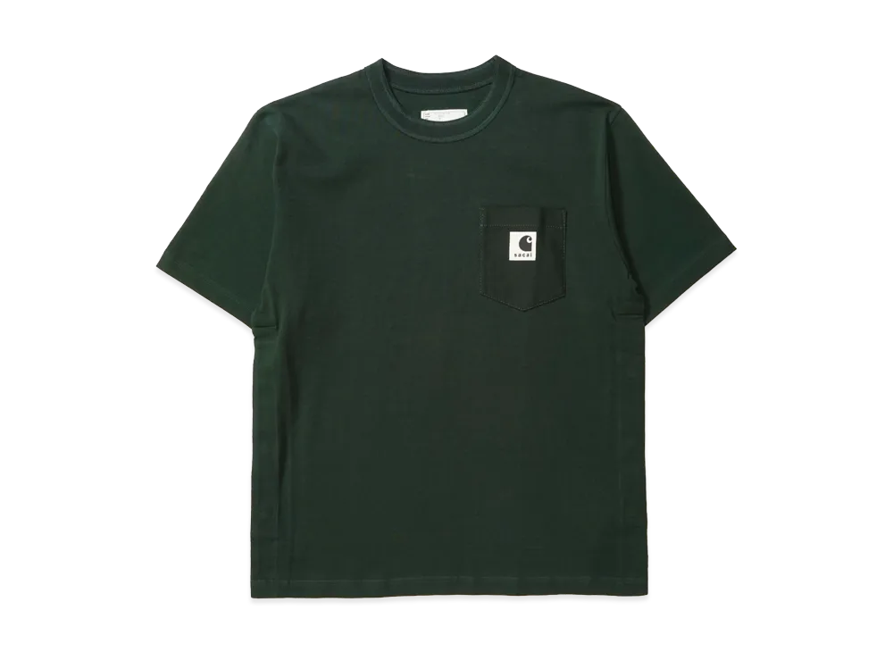 sacai x Carhartt WIP Cotton Jersey T-Shirt "Green"