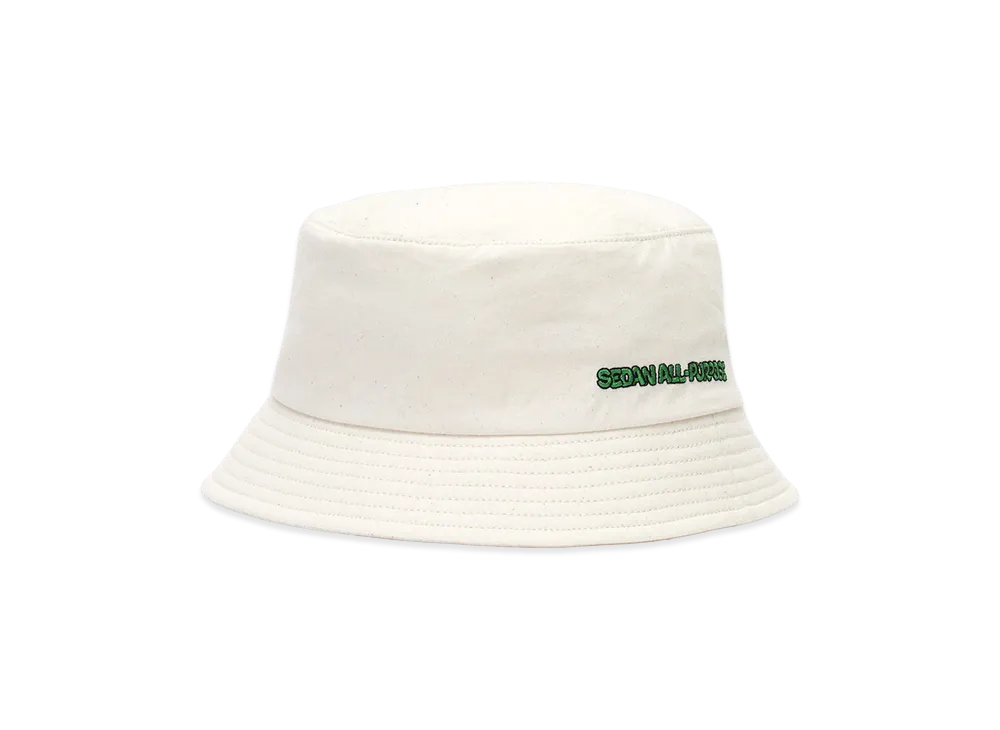 SEDAN ALL-PURPOSE Cartoon Logo Bucket Hat "Off White"