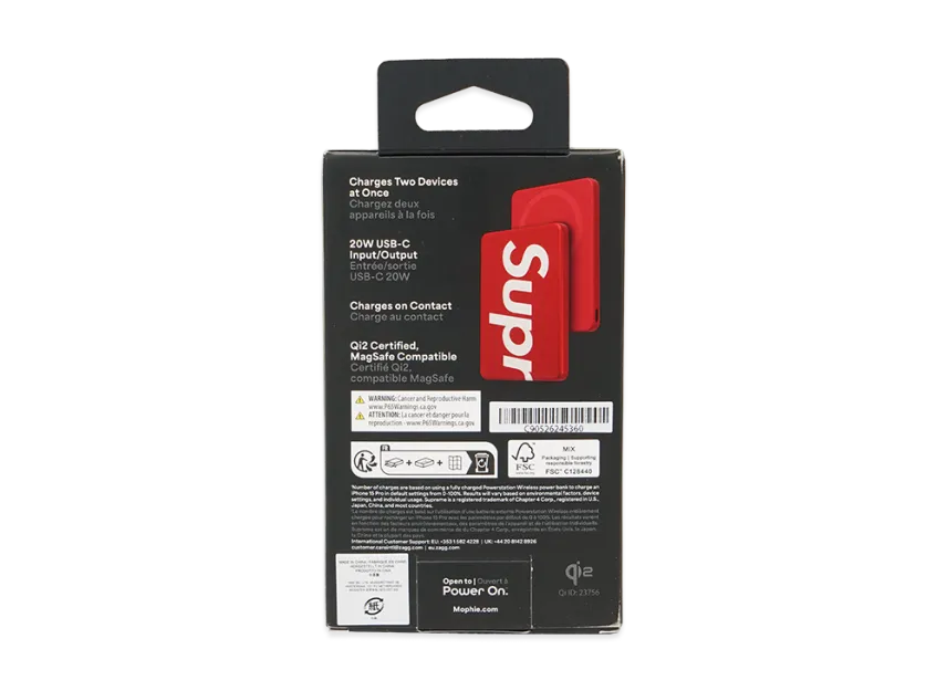 Supreme x mophie Qi2 Powerstation Supreme x mophie Qi2 Powerstation