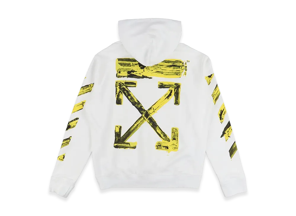 オフホワイト x エッセンス アクリルアローズロゴ フーディー "ホワイト"