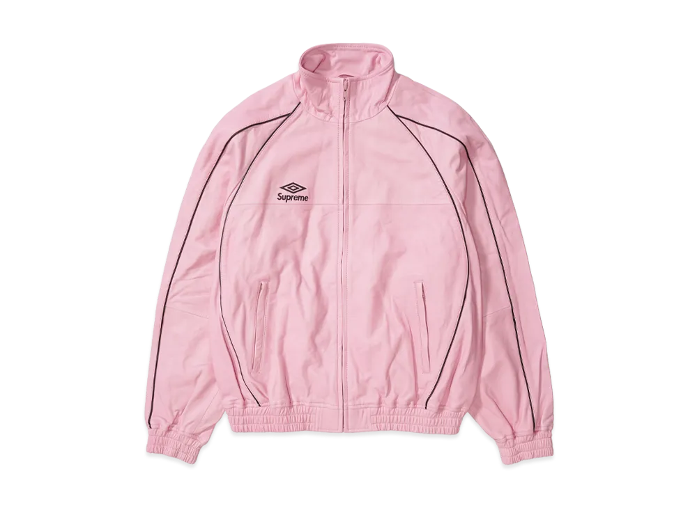 Supreme x Umbro Leather Track Jacket "Pink"