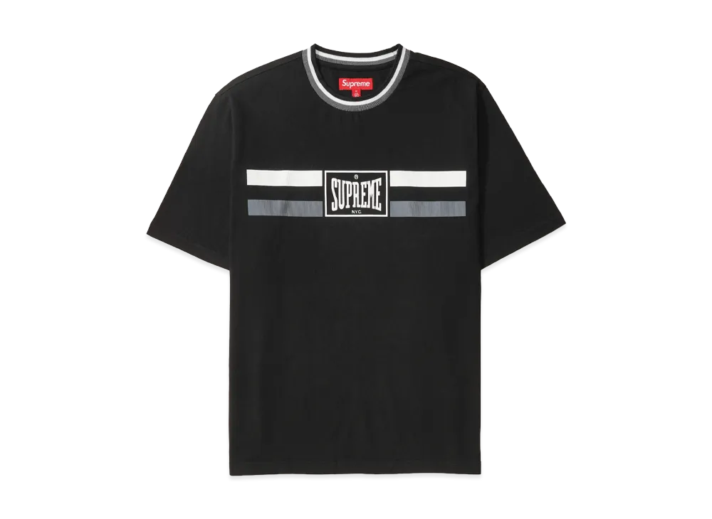 Supreme Warm Up Stripe S/S Top "Black"