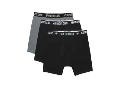 APHRODITEGANG FTP AGH Boxer Briefs 3 Pack "Black/Black/Dark Gray"