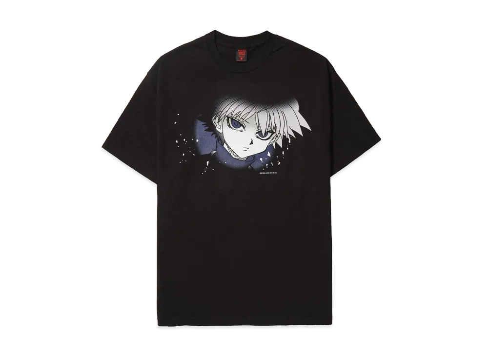 ギークスルール x ハンターxハンター シルクスクリーン プリンティング Tシャツ キルア "ブラック"