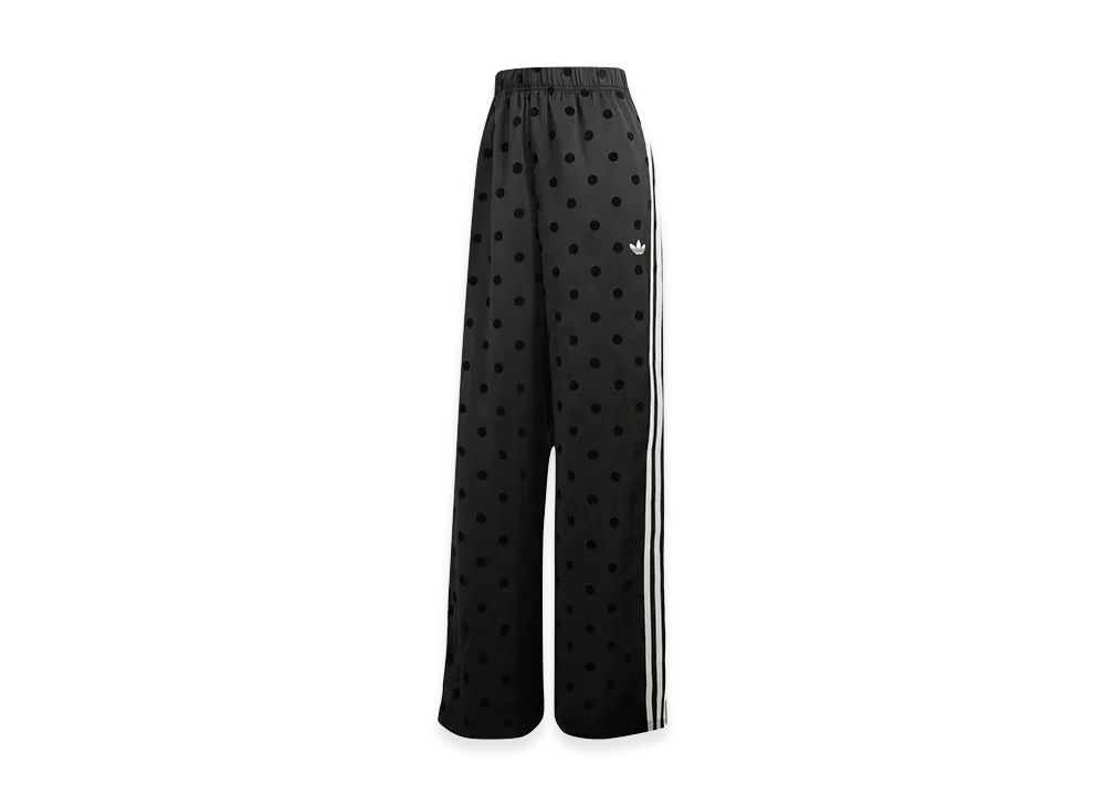 adidas Satin Polka Dot Wide Leg Pants "Black"