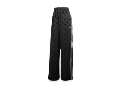 adidas Satin Polka Dot Wide Leg Pants "Black"