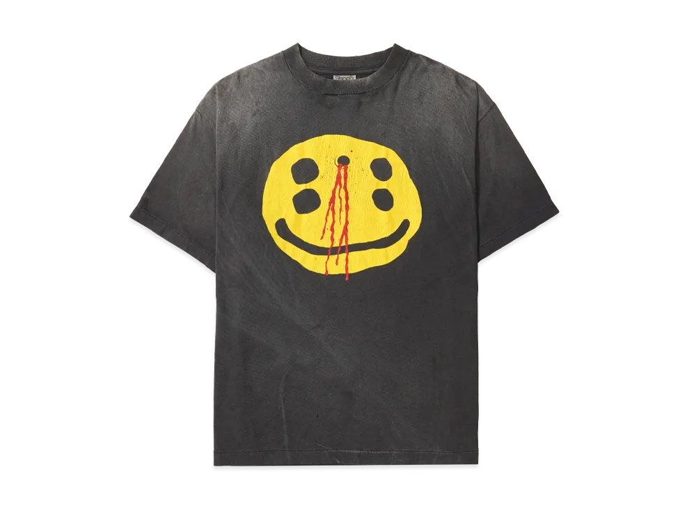 セントマイケル x カクタスプラントフリーマーケット SS Tシャツ スマイル "ブラック" SM-YS1-0000-C01