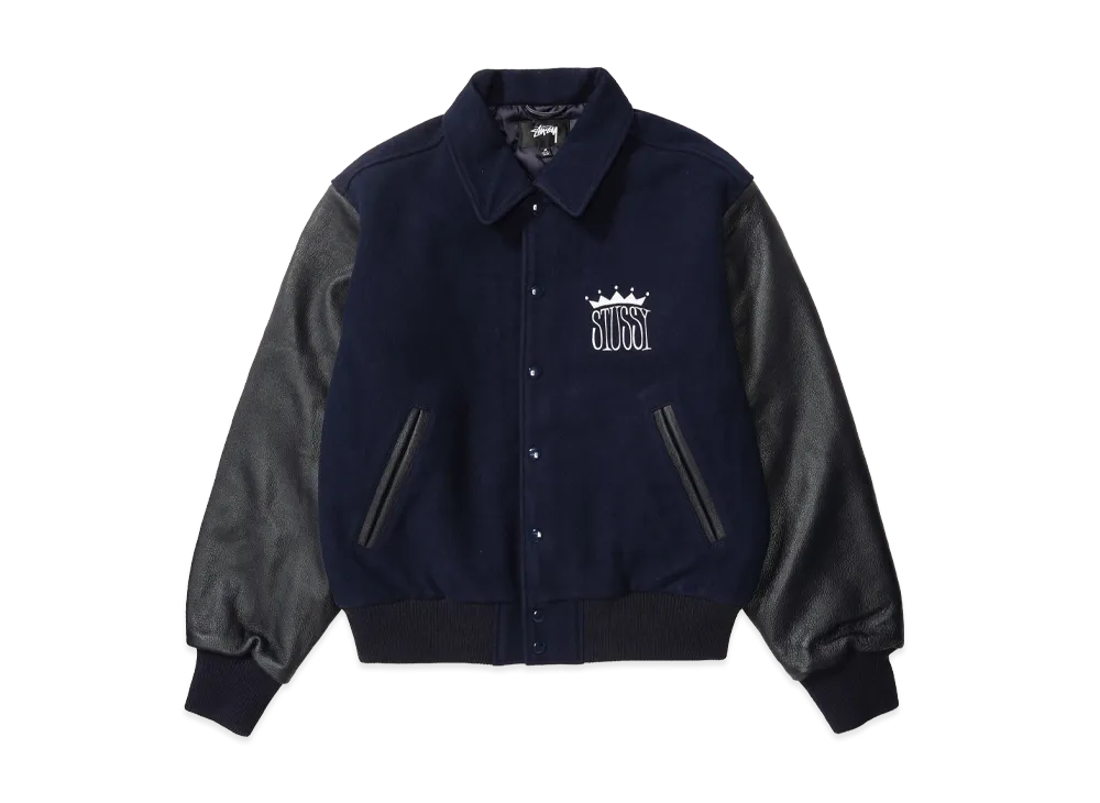 Stussy King Varsity Jacket "Navy"
