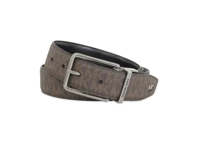 MICHAEL KORS 34mm CTFR Dress Belt "Brown/Black"