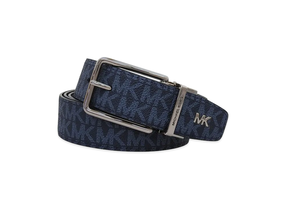 MICHAEL KORS 34mm CTFR Dress Belt "Navy"