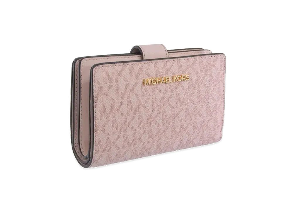 MICHAEL KORS Women's Jet Set Travel MD Bifld ZP CN Wallet "Pink"