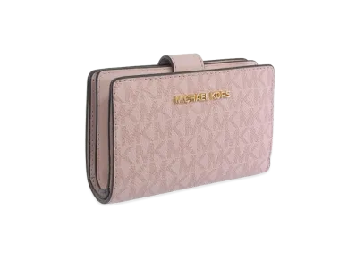 MICHAEL KORS Women's Jet Set Travel MD Bifld ZP CN Wallet "Pink"