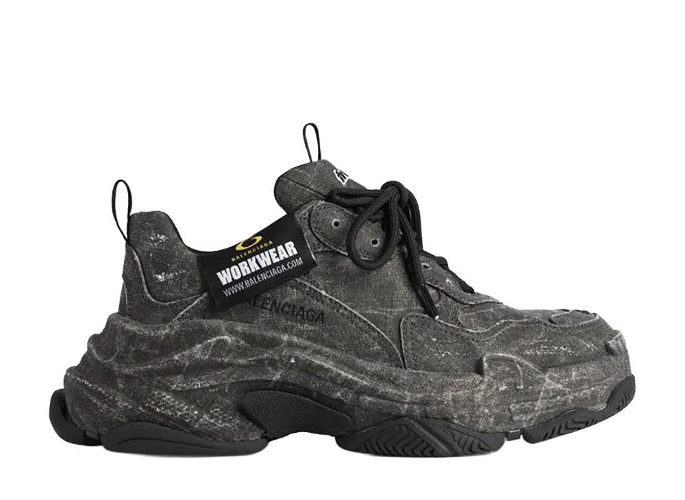 BALENCIAGA Triple S Canvas Sneaker "Black"