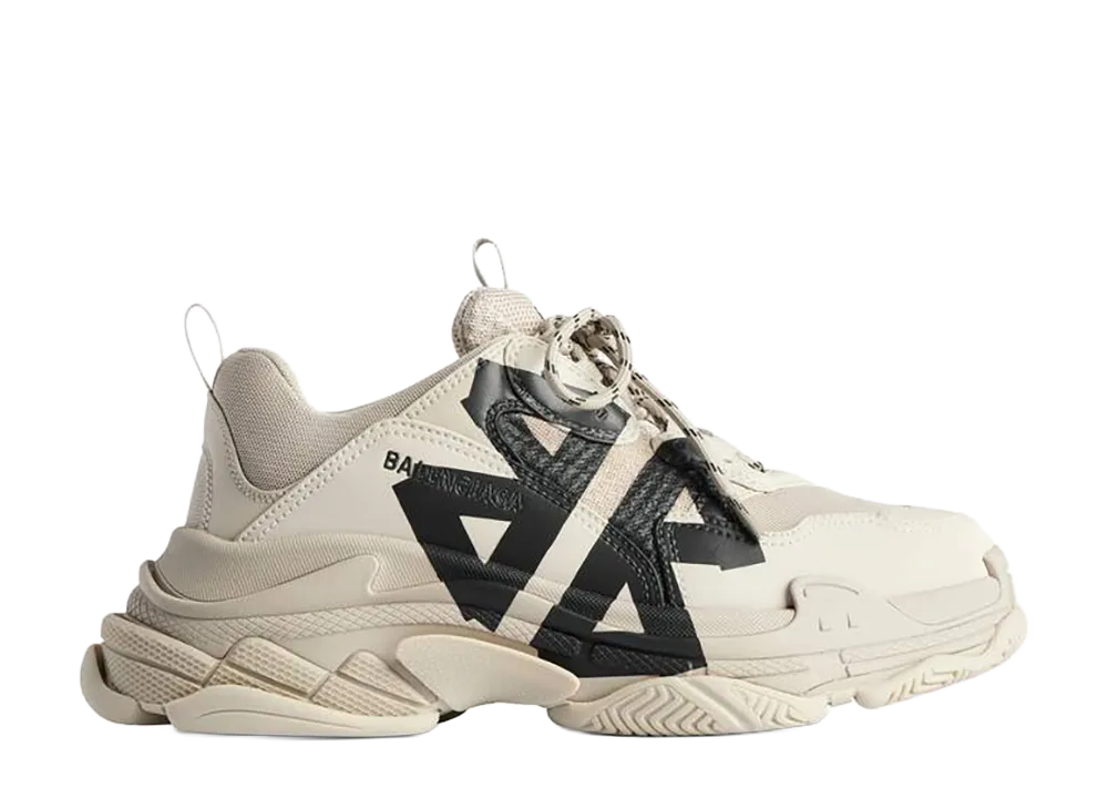 BALENCIAGA Triple S Tape Sneaker "Beige/Black"