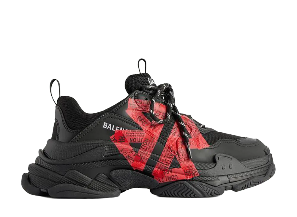 BALENCIAGA Triple S Sneaker "Black/Red"