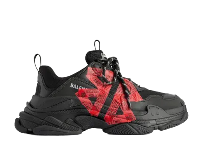 BALENCIAGA Triple S Sneaker "Black/Red"