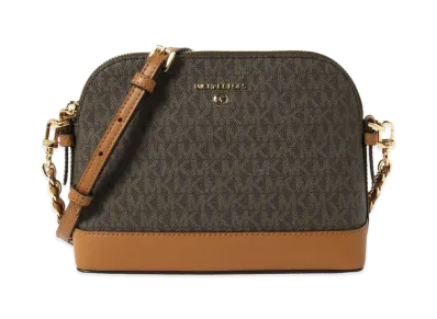 MICHAEL KORS Women's Jet Set Charm LG Dome Xbody "Brown"