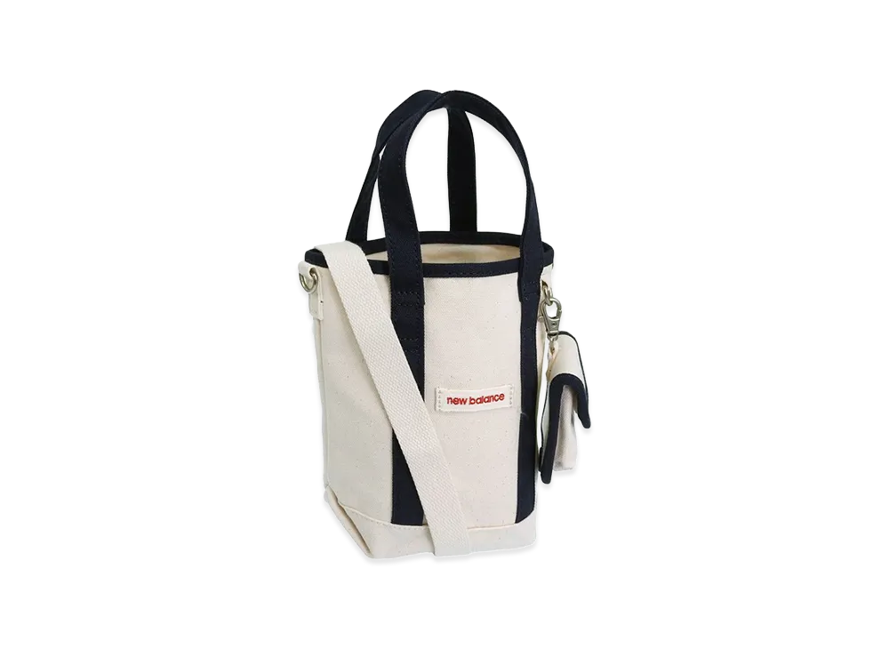 New Balance Essential Canvas Tote Crossbody Bag "White"